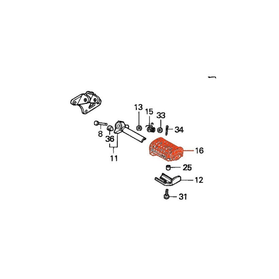 Cale Pied - Caoutchouc - (x1) - CA125 - ... - .... 50661-KR3-000