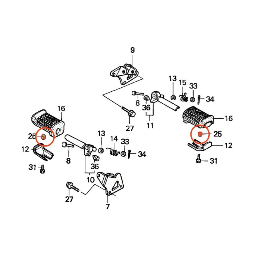 Cale Pied - Entretoise - (x1)  61309-303-810