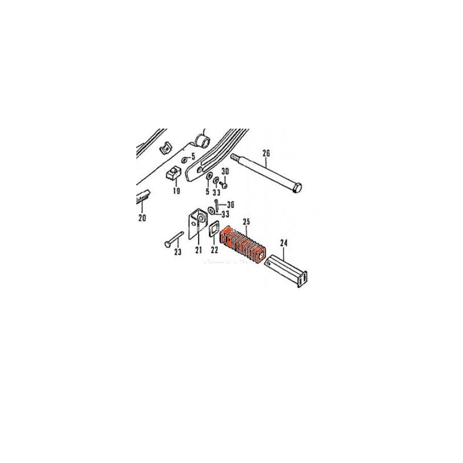 Cale Pied - Caoutchouc (x2) - CB400/500..750 - 50716 50710-377-ADP