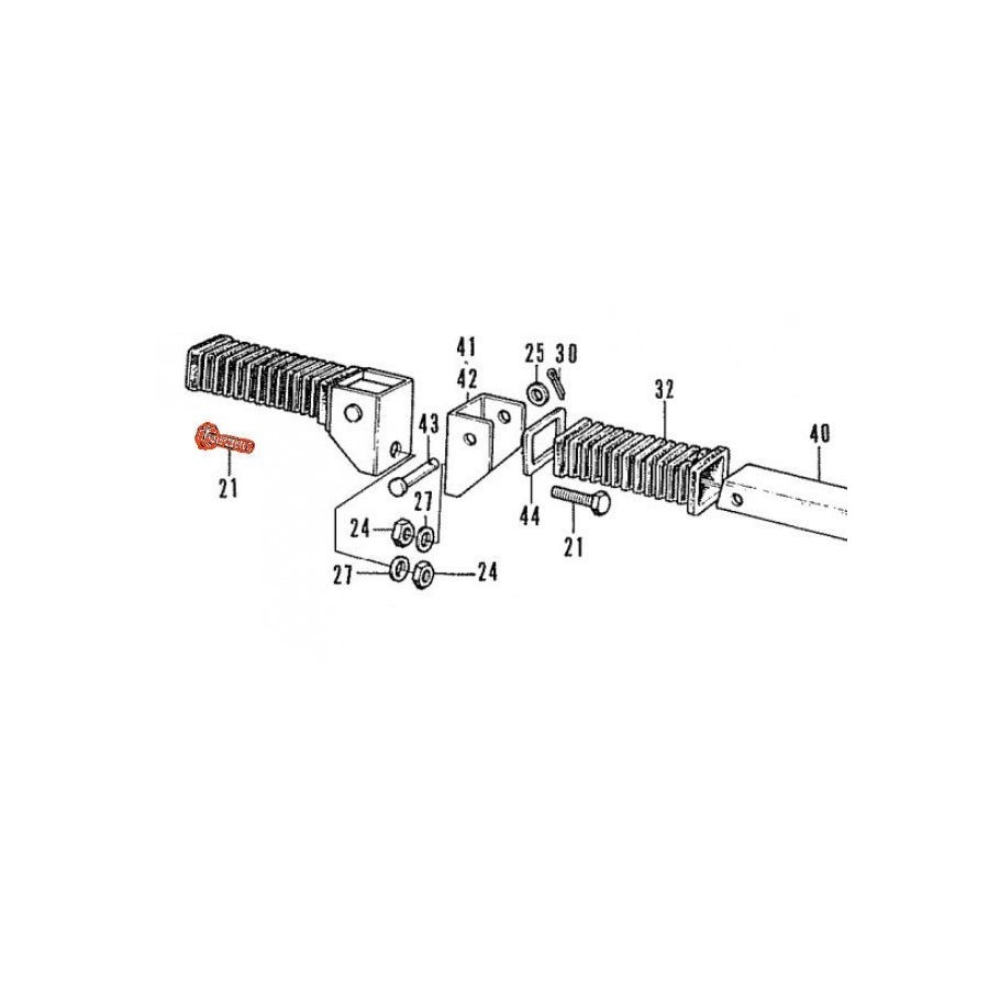 Cale pied - Vis de fixation - M10 x25 x1.25 - (x1) 92101-100-250-A