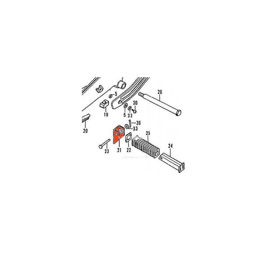 Cale Pied - Equerre de fixation - CB400/500..750 95015-711-000