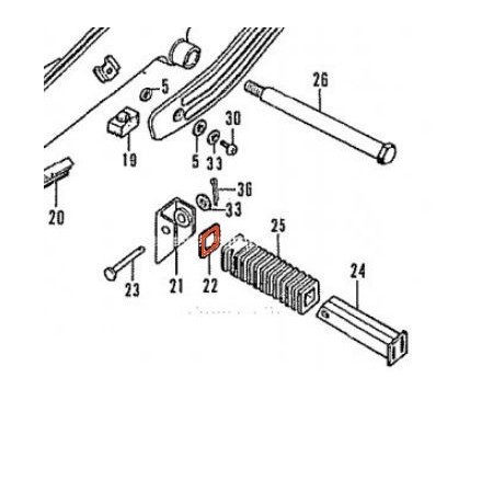 Cale Pied - Carre - rondelle -  95015-910-000