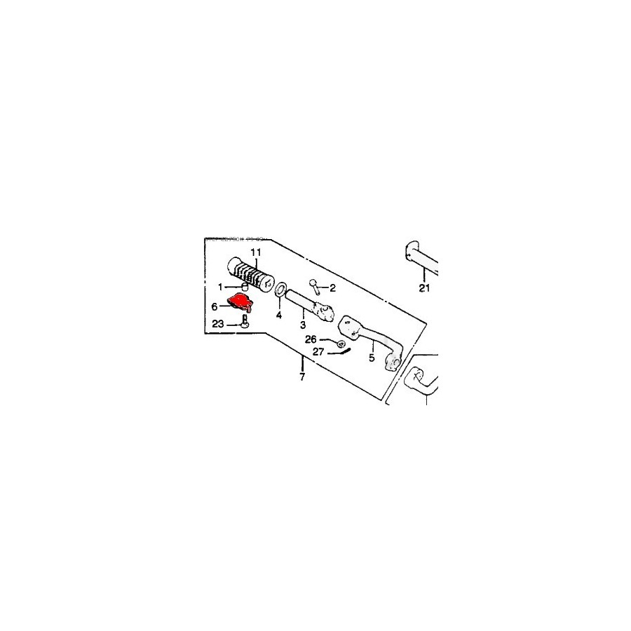 Cale Pied - butée de caoutchouc - (x1) - droite/gauche 50619-425-010