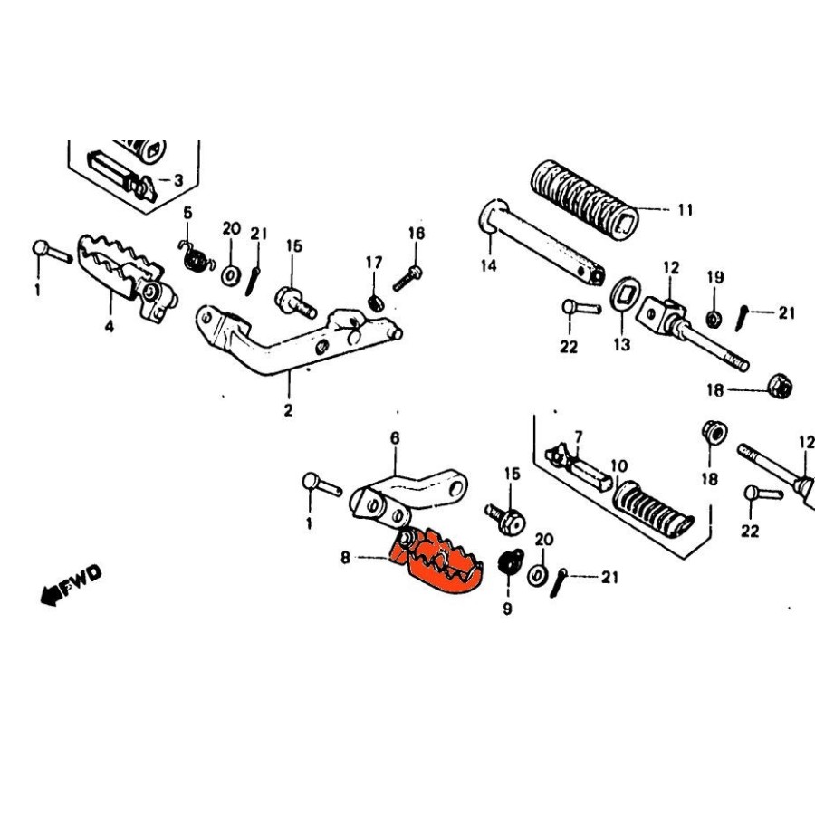 Cale pied - Gauche 50642-MC4-000