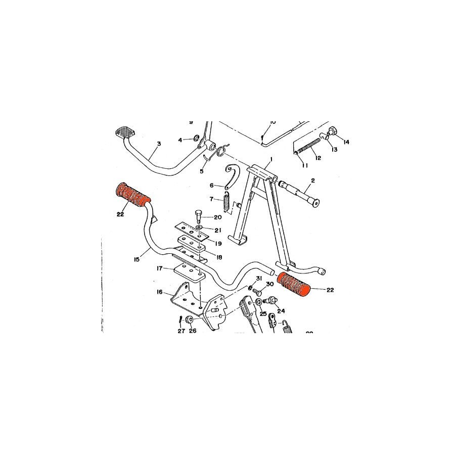 Cale Pied - Caoutchouc - (x1) - 156-27413-00 50661-156-27413-00