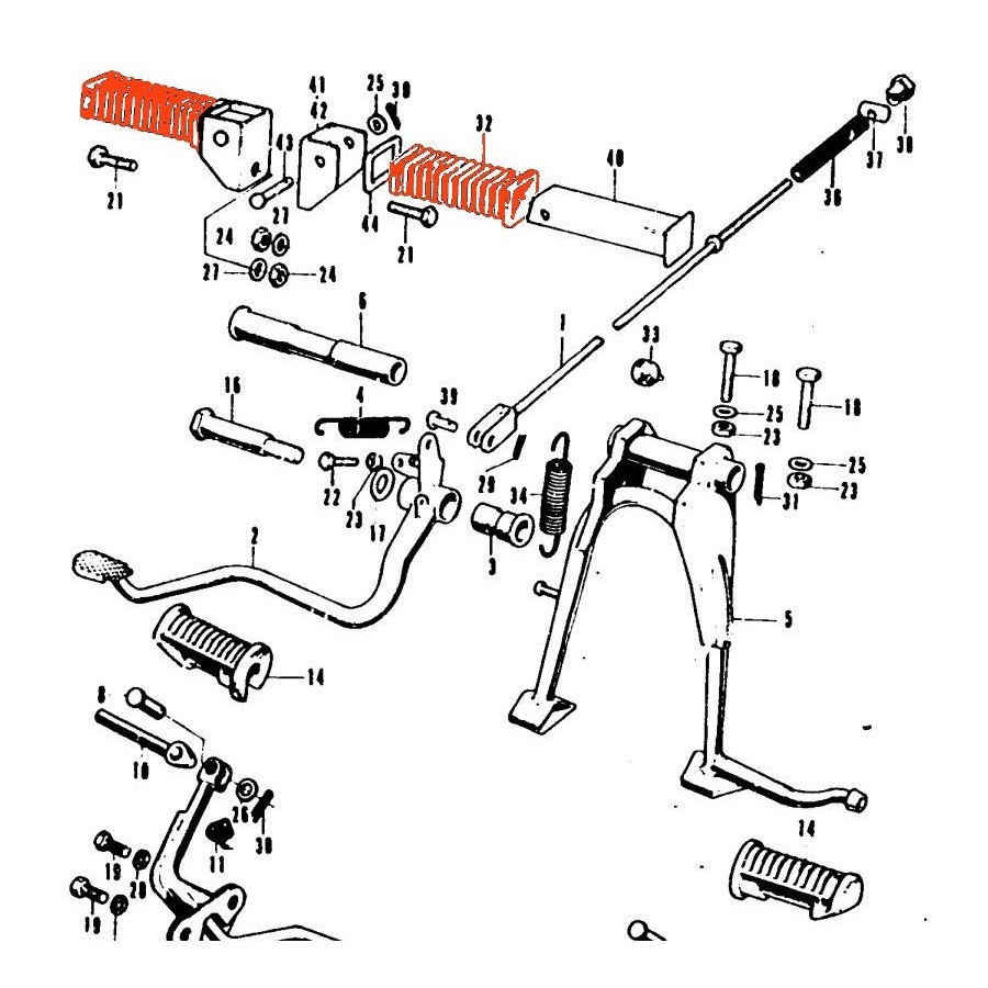 Cale pied - Caoutchouc - (x1) 95011-310-000