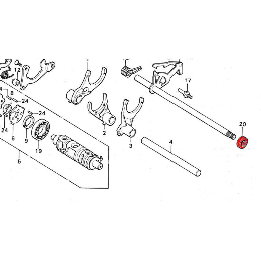 Moteur - Joint Spy - 12.5x25x8mm - selecteur - 91204-425-003 91204-...