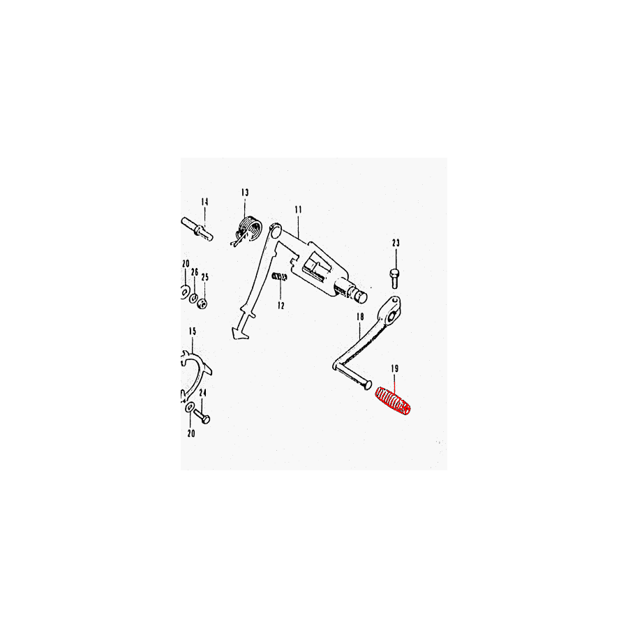 Selecteur vitesse - caoutchouc - CB 125/250/350/450 ... 95011-400-000