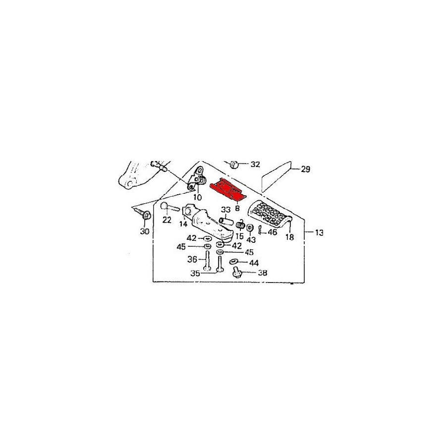 Cale Pied - Avant - Entretoise de fixation - (x1) 50619-425-700