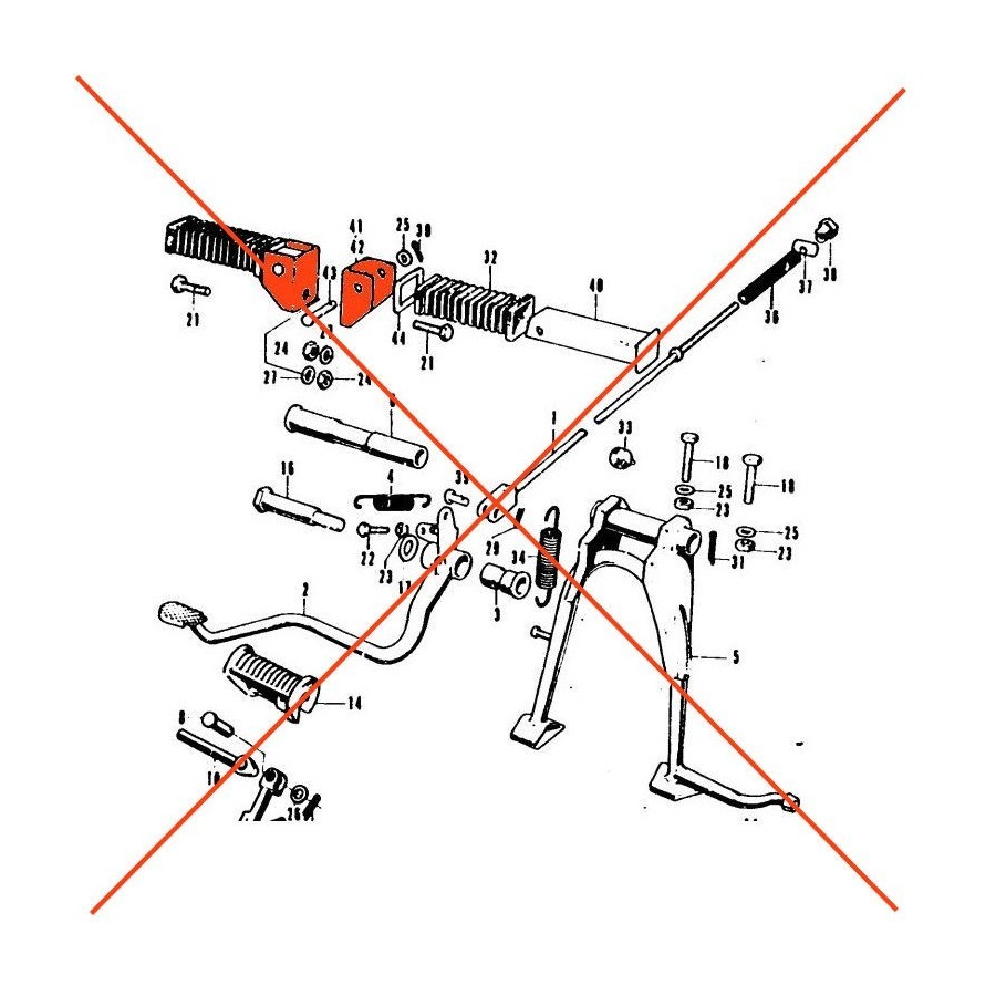 Cale pied - Support de fixation - (x1) 95015-722-000