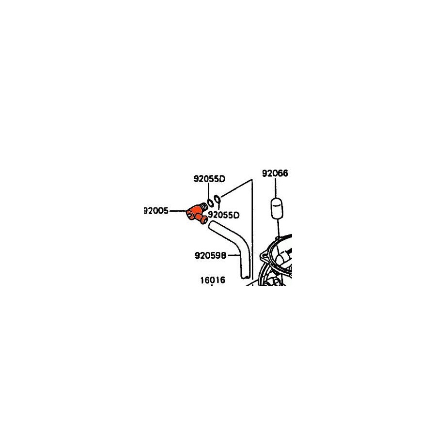 Carburateur - Coude de durite - 92005-1120 01168-010-223