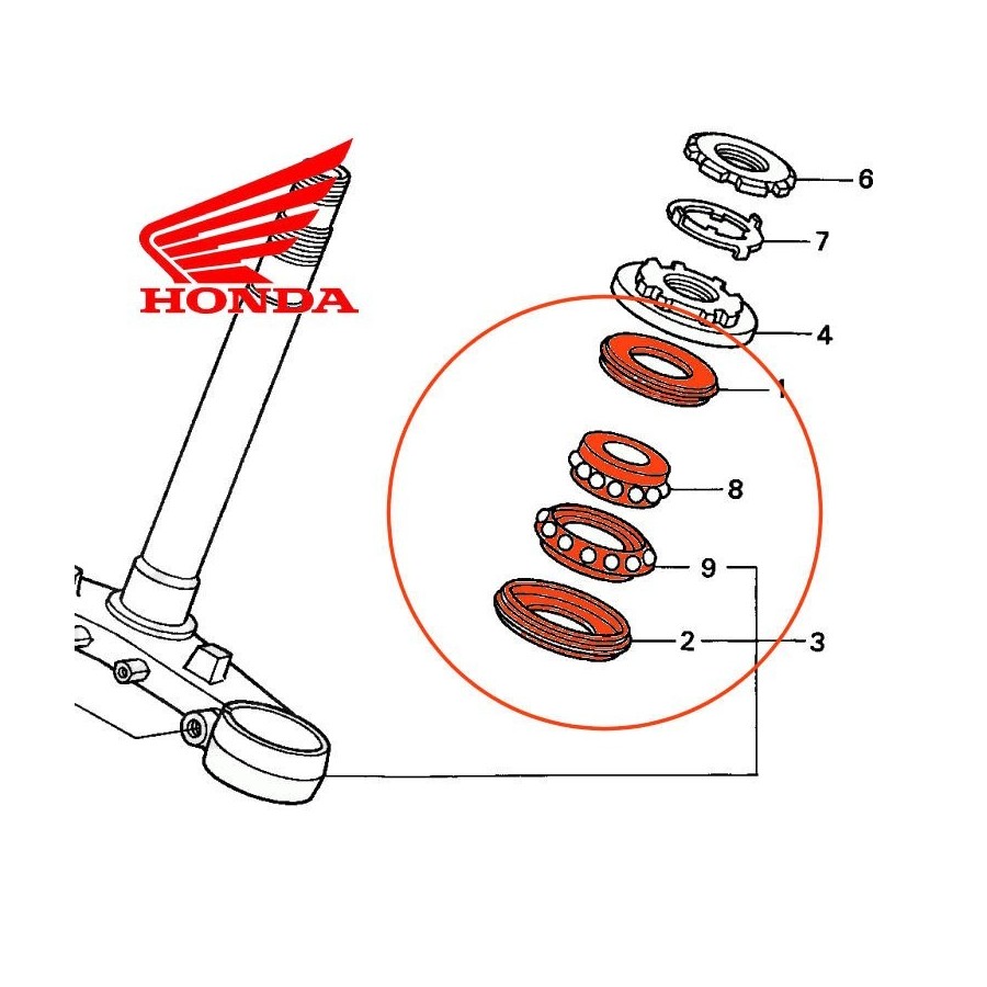 Fourche - kit de Roulement de colonne de direction - 29227-360-209