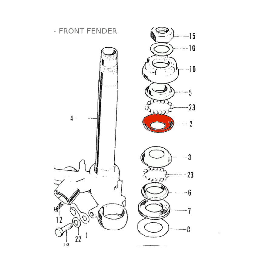 Direction - Bague - Cuvette - Roulement de direction - 50301-200-31...