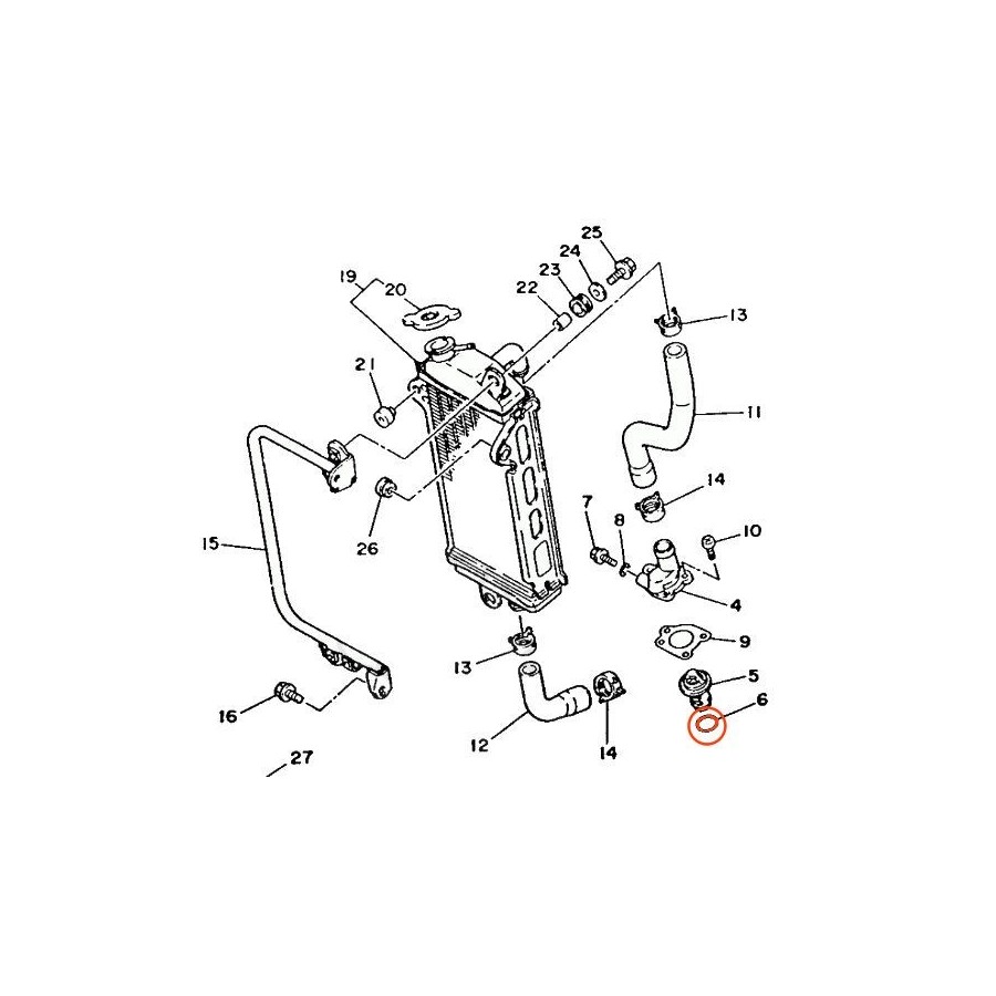 Moteur - Joint Torique - 932-10271-94 - DT125LC - RD125LC - TDR125 ...