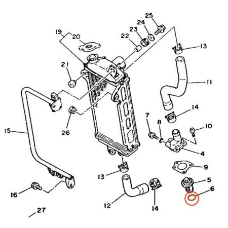 Moteur - Joint Torique - 932-10271-94 - DT125LC - RD125LC - TDR125 ...