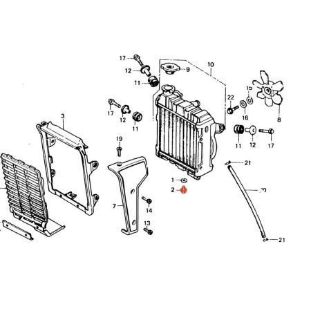 Radiateur - bouchon vidange - CX500- CX650 19013-415-004