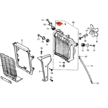 Radiateur - bouchon de securité - CX500- CX650 - .... - Pression 0....