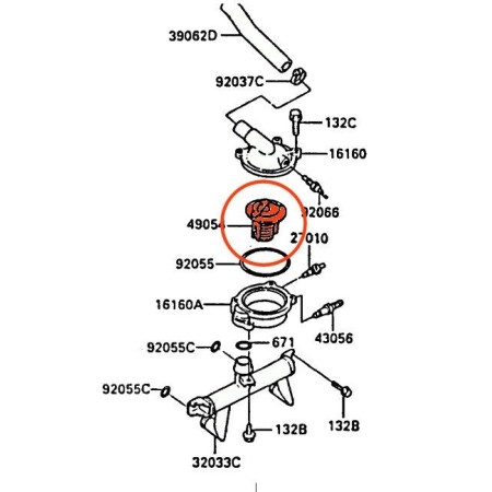 Radiateur - Thermostat, Calorstat - 49054-1051, 49054-0003 19300-60...