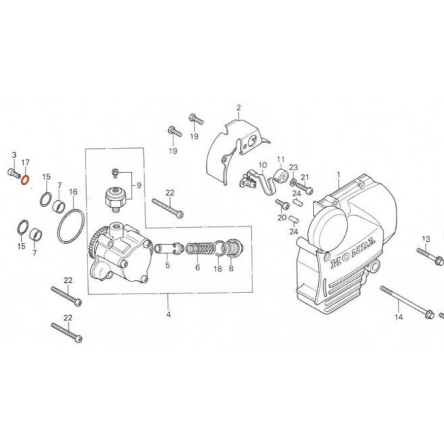 Moteur - Pompe a huile - Joint - ø7.00 x 1.70 91312-107-000