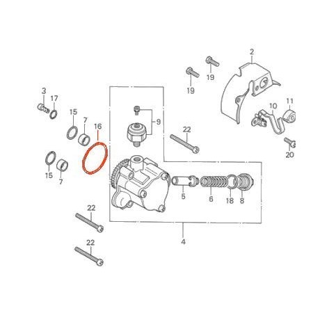 Moteur - Joint torique de Pompe a huile - 46.00 x3.00 mm 91309-703-000