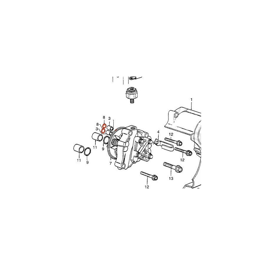 Moteur - Pompe a huile - Joint torique - (x1) - ø 6.90 x1.50 mm 913...