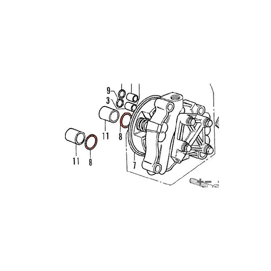 Moteur - pompe a huile - joint torique - ø 15.00 x2.50 mm  91301-MY...