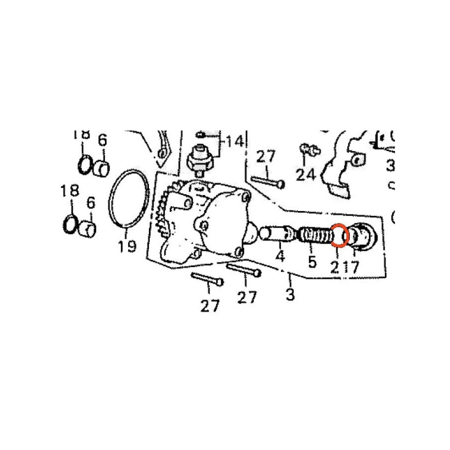 Moteur - Pompe a huile / Durite - joint torique : 19.40 x2.80 mm - ...