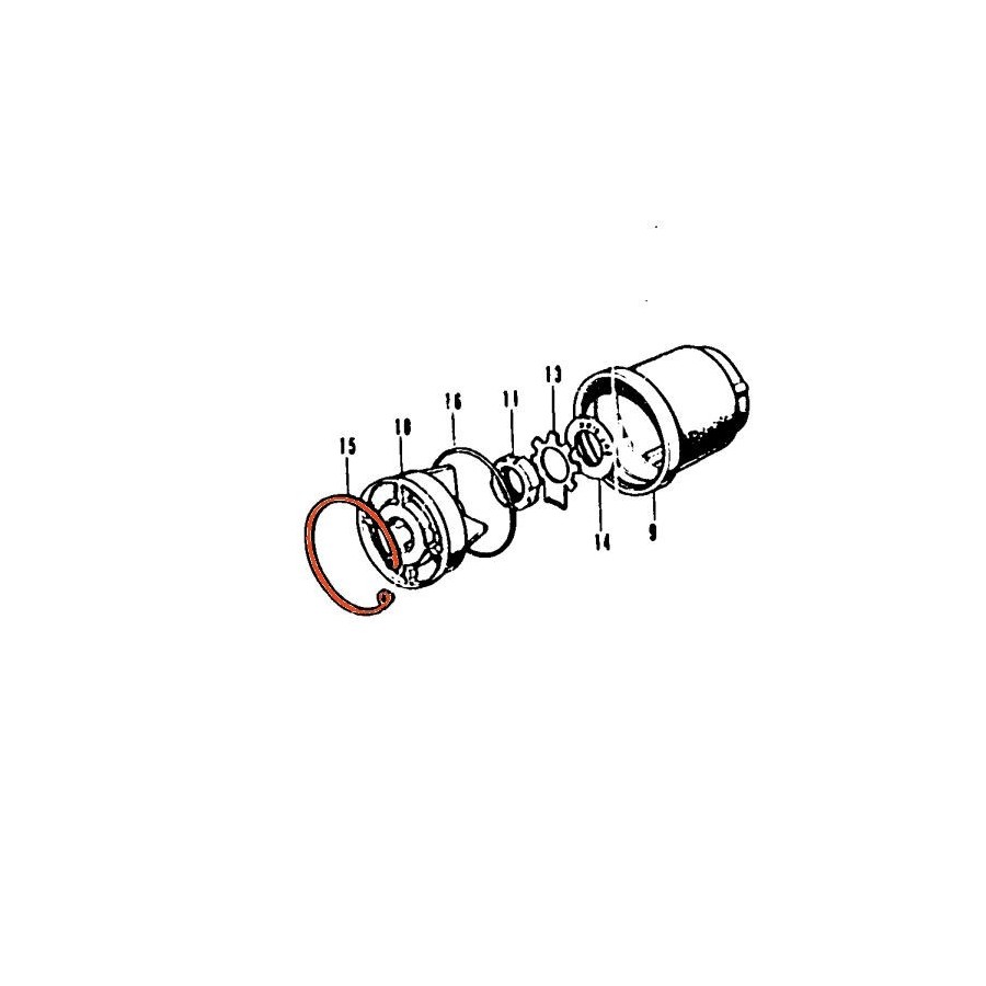 Moteur - Pompe a huile - Circlips - CB250 - CB350K 90604-292-000