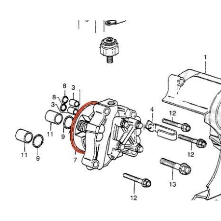 Moteur - Pompe a huile - Joint torique - ø 63.00 x2.50 mm 41123-516...