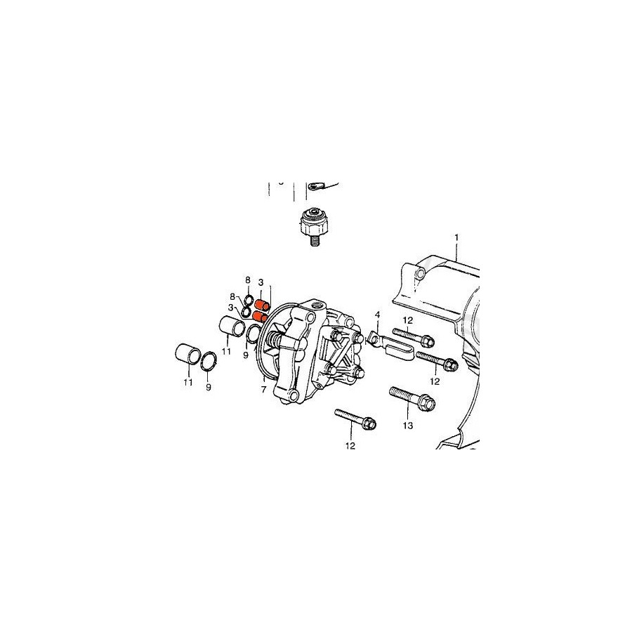 Moteur - Pompe a huile - Guide - N'est plus disponible 15391-333-000