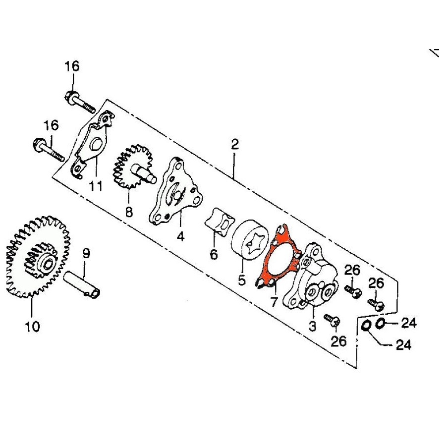 Moteur - Joint de pompe a huile - CB360 G / CJ360T 15129-369-000