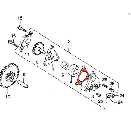 Moteur - Joint de pompe a huile - CB360 G / CJ360T 15129-369-000