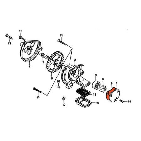 Moteur - joint de pompe a huile - CA125 - CB125T .... 15126-399-000