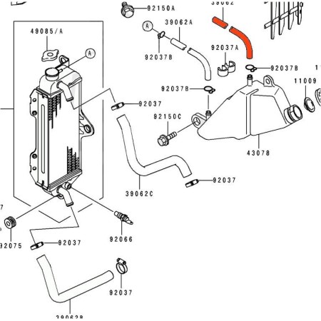 Radiateur - Durite Eau - 39062-1315 80100-621-315