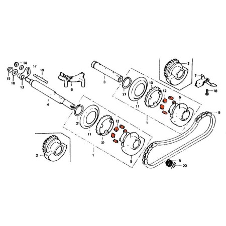 Moteur - Silent-bloc de Balancier - (x1) - 13614-413-000