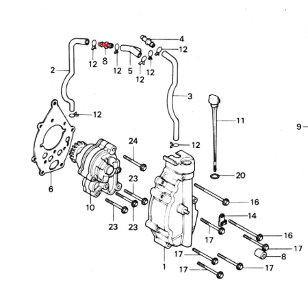 Durite d'huile - Entretoise de connexion  11357-425-000