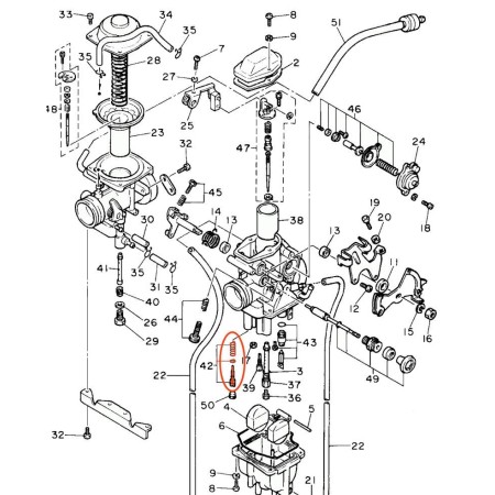 Carburateur - Vis de richesse - 51Y-14105-00 - XT600 - SRX600 - TT6...