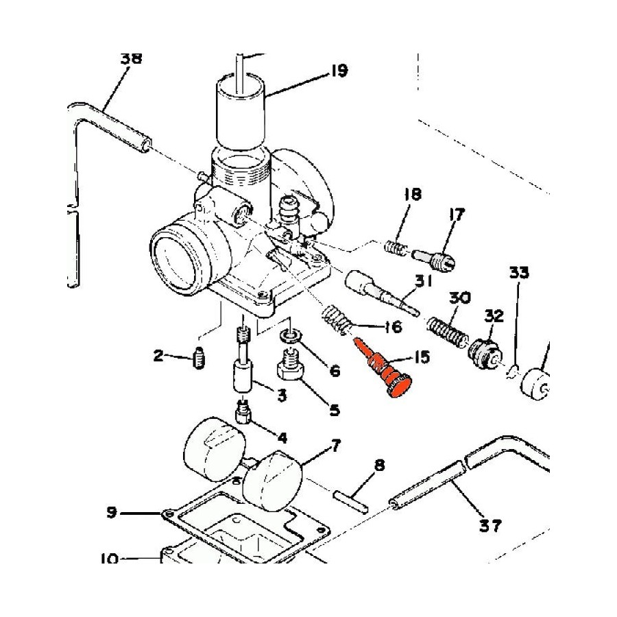 Carburateur - Vis de Ralenti - 493-14122-00 01168-195-000