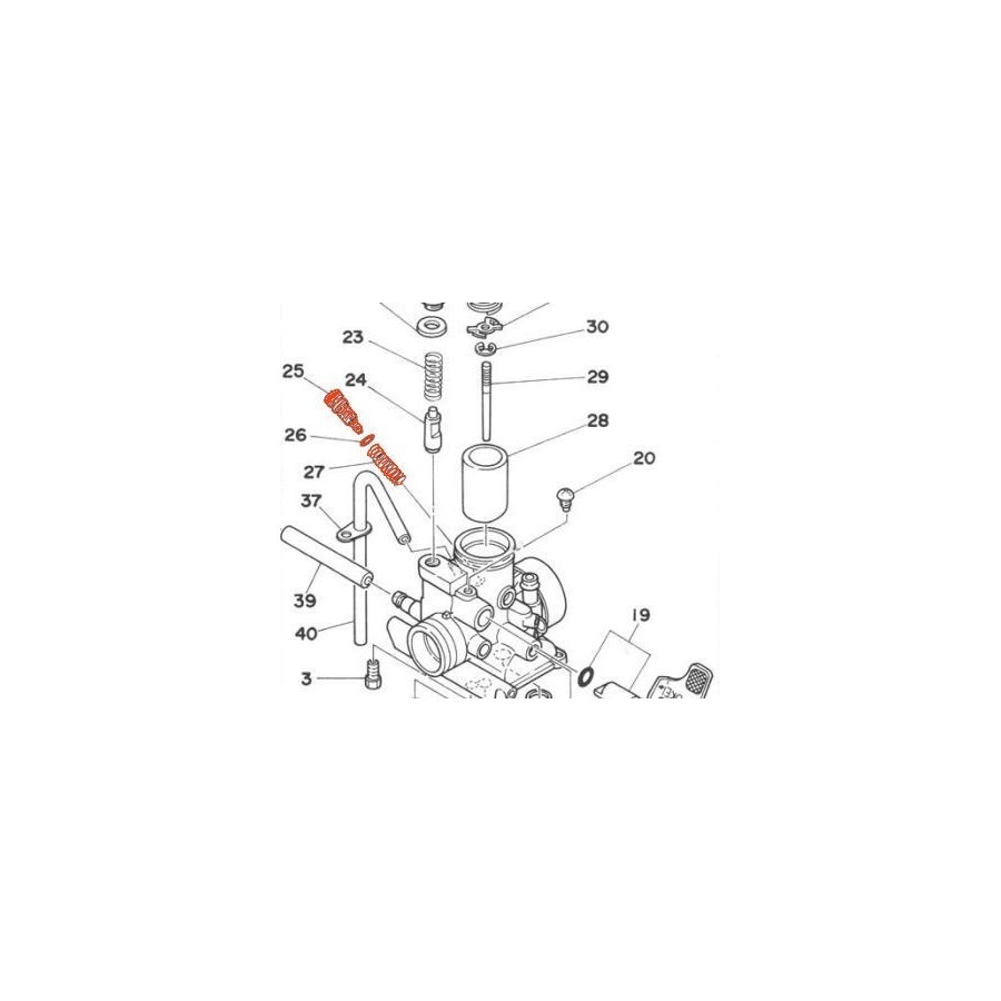 Carburateur - Vis de reglage - AIR - RD125 / RD200 01168-622-041