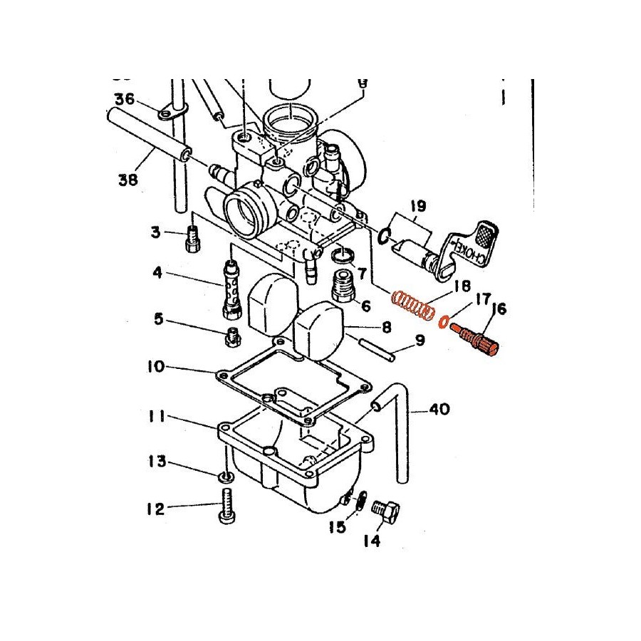 Carburateur - Vis de reglage - ralenti - RD125 / RD200 01168-622-032