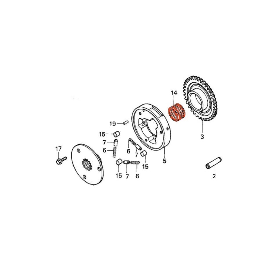 Moteur - Roue Libre - Roulement aiguille - SKF - 30x35x17 mm - 9012...