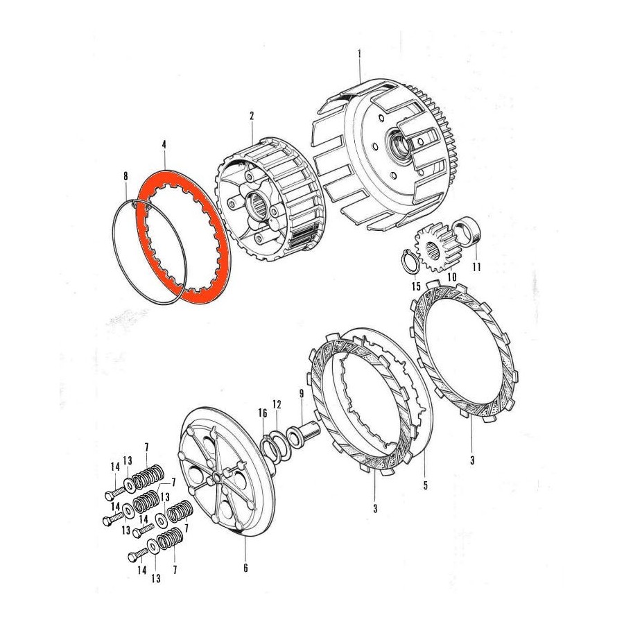 Embrayage - Disque Lisse - (x1) - CB500K Four 22311-286-000