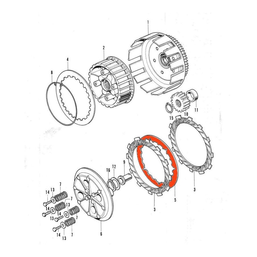 Embrayage - Disque Lisse - (x1) - CB500K Four 22321-286-000