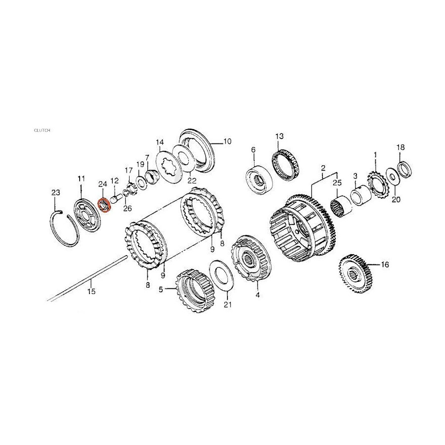 Embrayage - roulement - 17x35x8mm 91011-KK6-013