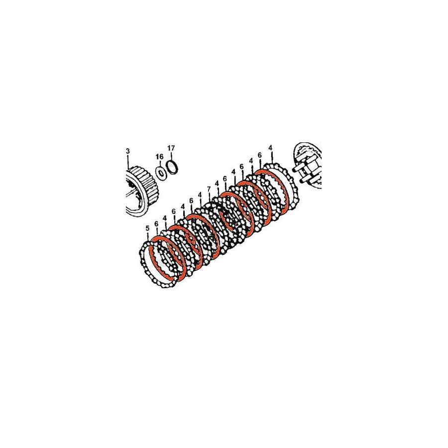 Embrayage - Disques lisse "A" - (x1) - CX500, GL1100 22321-371-010