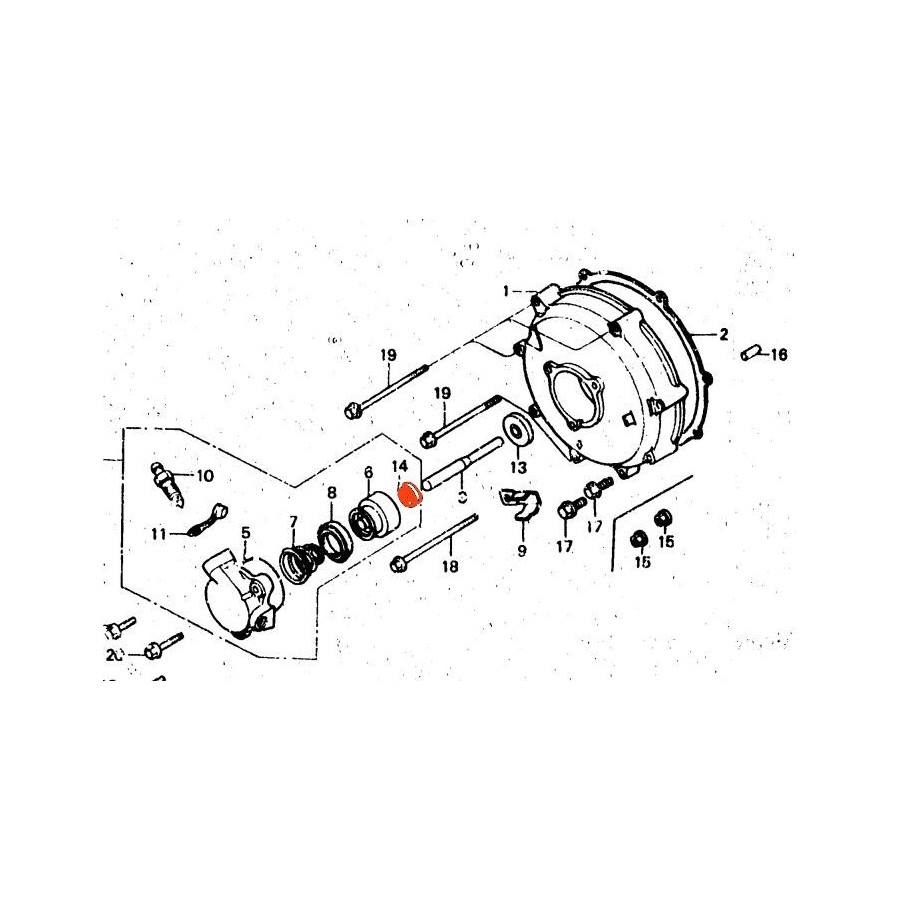 Moteur - joint SPY - Tige embrayage - 8x18x5mm 91209-MB0-003