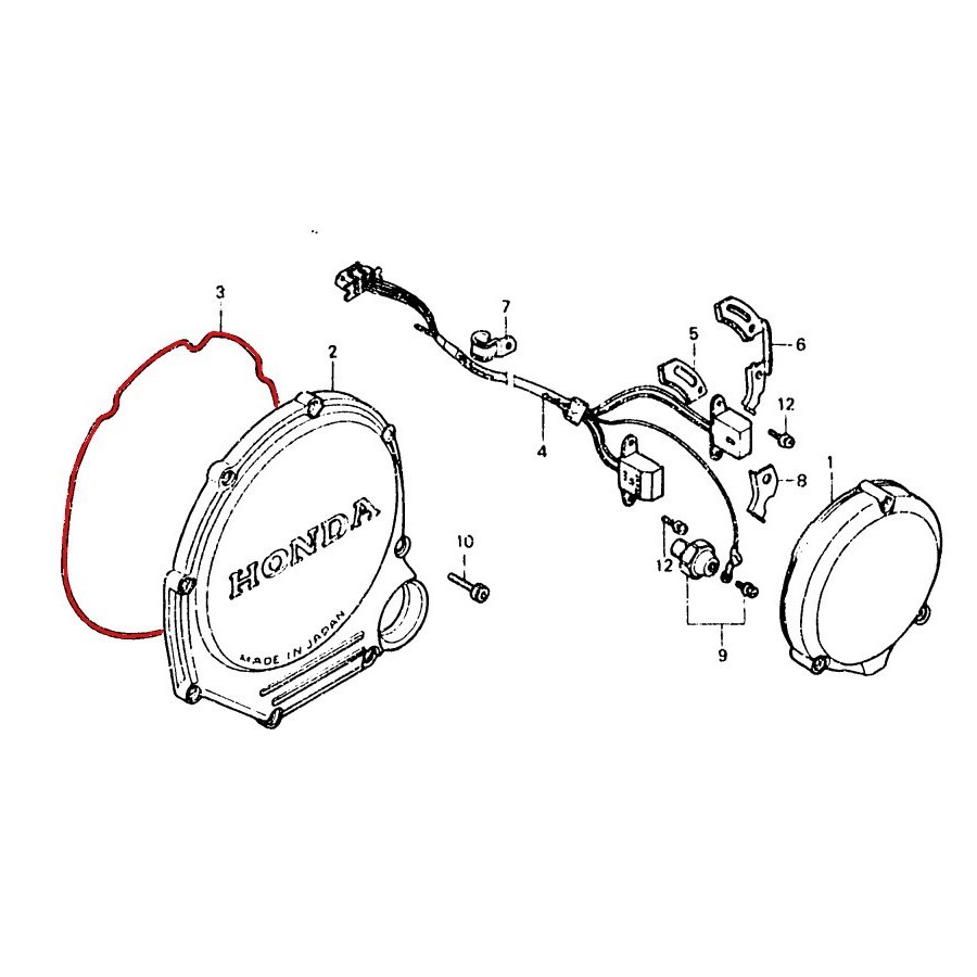 Embrayage - joint de carter - CBX650 - 11396-ME5-000 11394-ME5-000