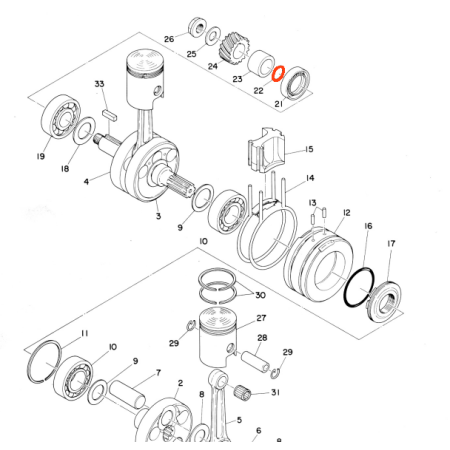 Moteur - Joint torique - 93210-18023 - RD125DX -  91201-018-023