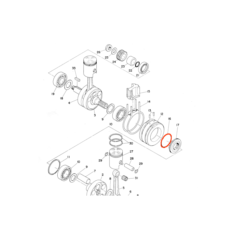 Moteur - Joint torique - 93210-48045 - RD125DX -  91201-048-045