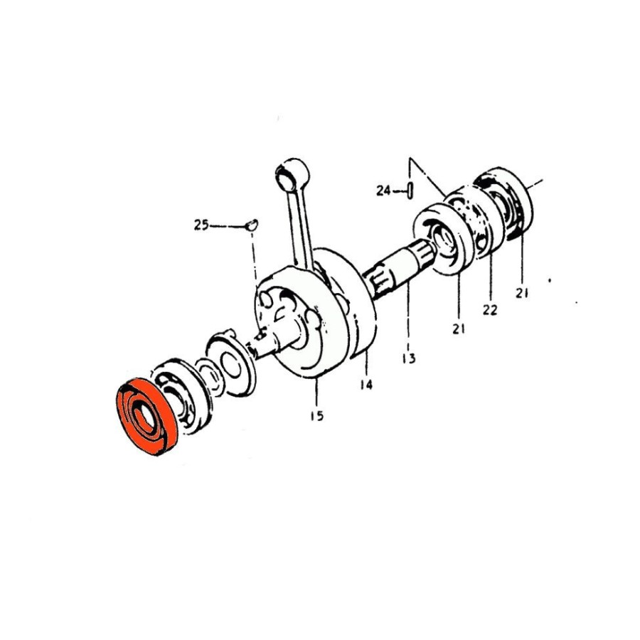 Moteur - Vilebrequin - Joint - 38x78x9mm - 09283-25019 - GT250 - (1...